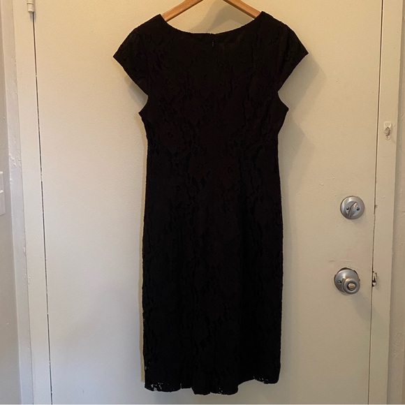 J Crew Black Lace Sheath Dress - Picture 2 of 6